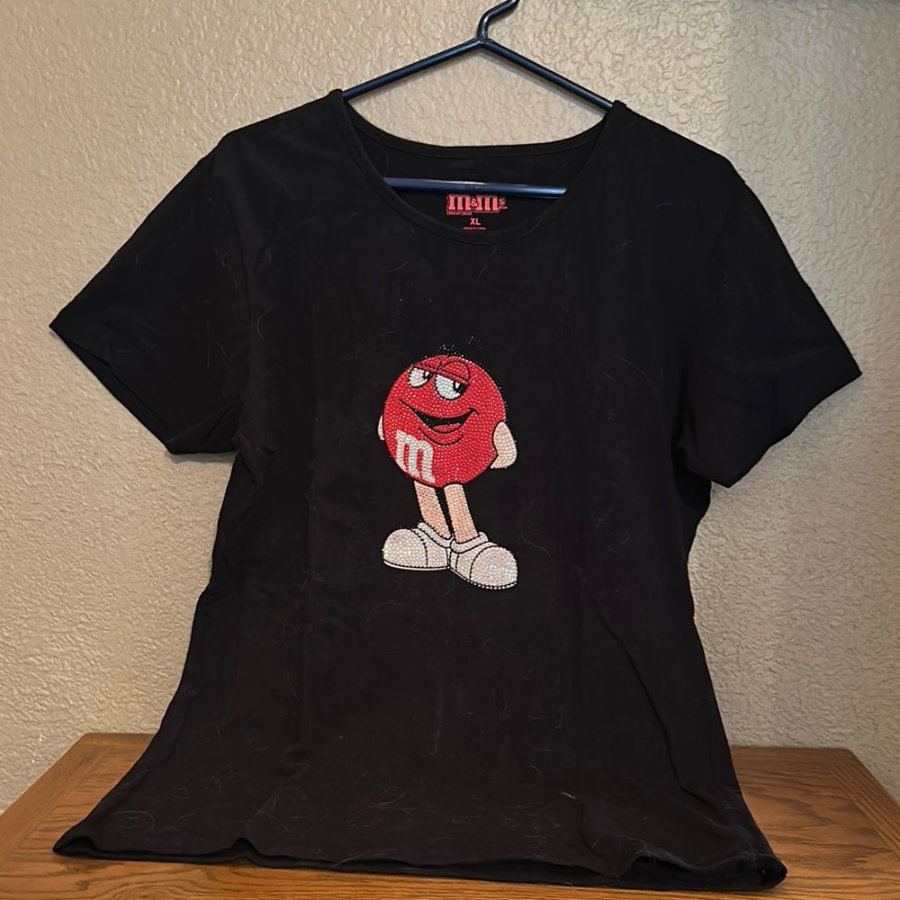 M&M'S Black Tee with Red Character M&M